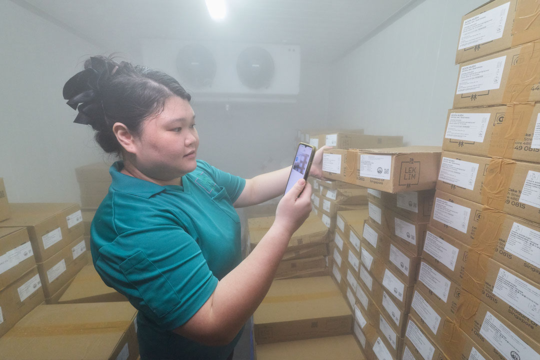 Lek Lim fresh kueh in boxes with serial number